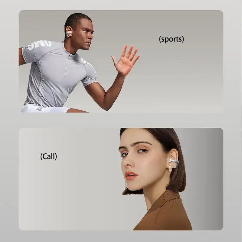 OHR206 Waterproof Bluetooth 5.4 Clip-On Earphones with Dolby Sound - Perfect for Sports!