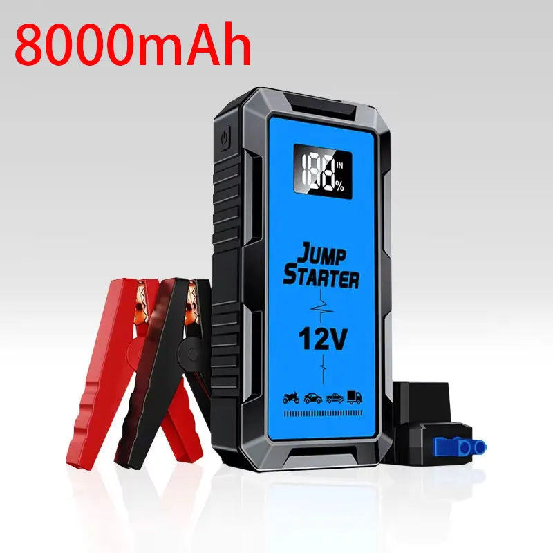 Powerful 4000A 12V Car Jump Starter & Portable Charger with LED Lighting - Essential Car Battery Backup!