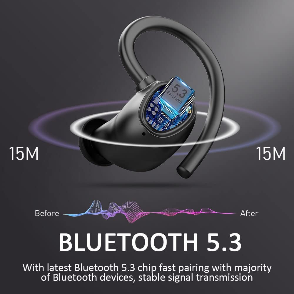 Experience Unmatched Sound with Our Wireless Bluetooth 5.1 Earbuds - Perfect for Sports, Gaming, and Travel! IPX7 Waterproof, Deep Bass, and 48 Hours of Playtime!