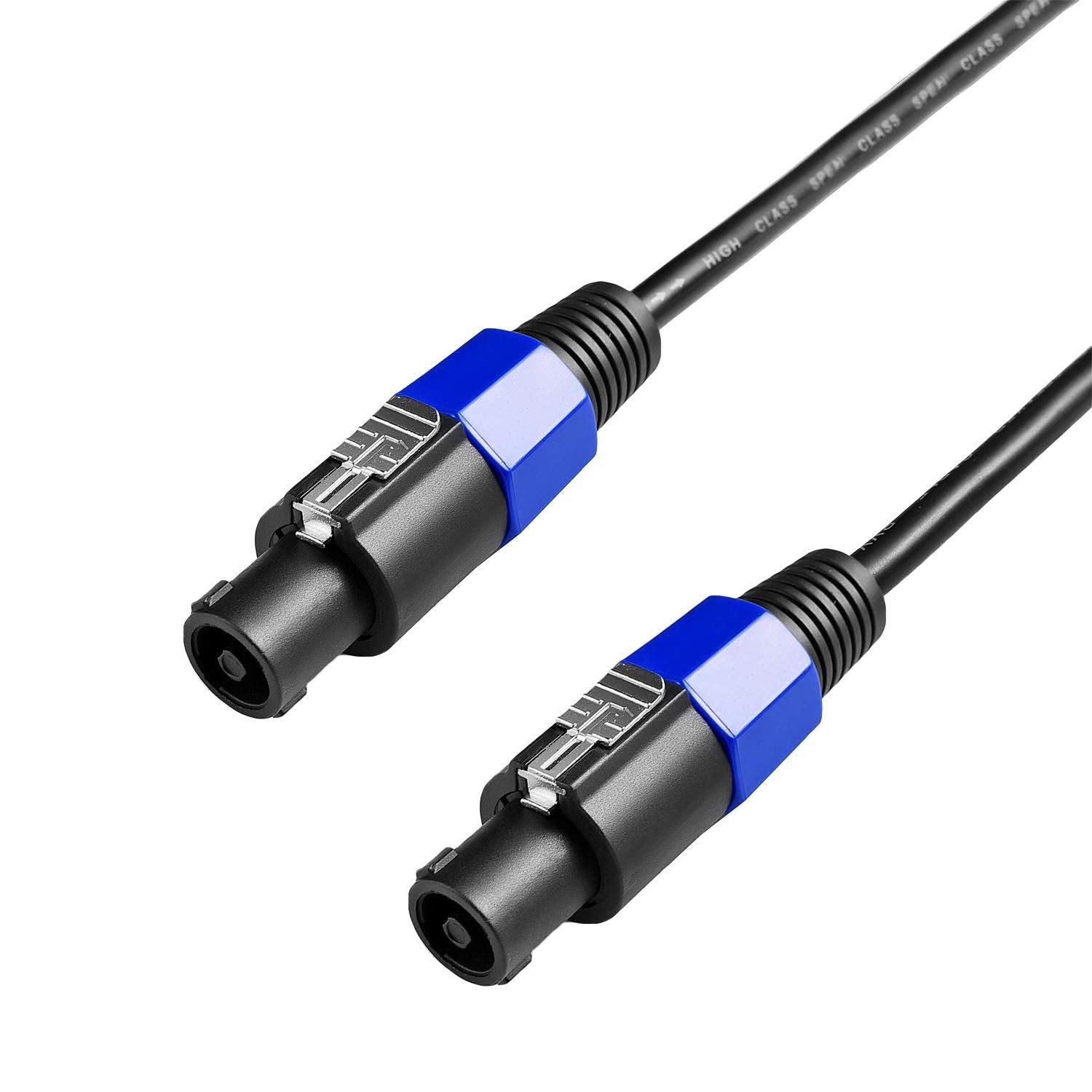 2Pcs 10Ft Pro Speakon to Speakon Cable 7Mm Twist Lock Audio Speaker Wire