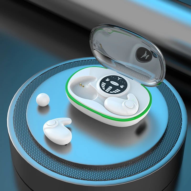 Invisible Wireless Sleep Earphones - Bluetooth 5.3, IPX5 Waterproof, Noise Reduction, Touch Control Headsets