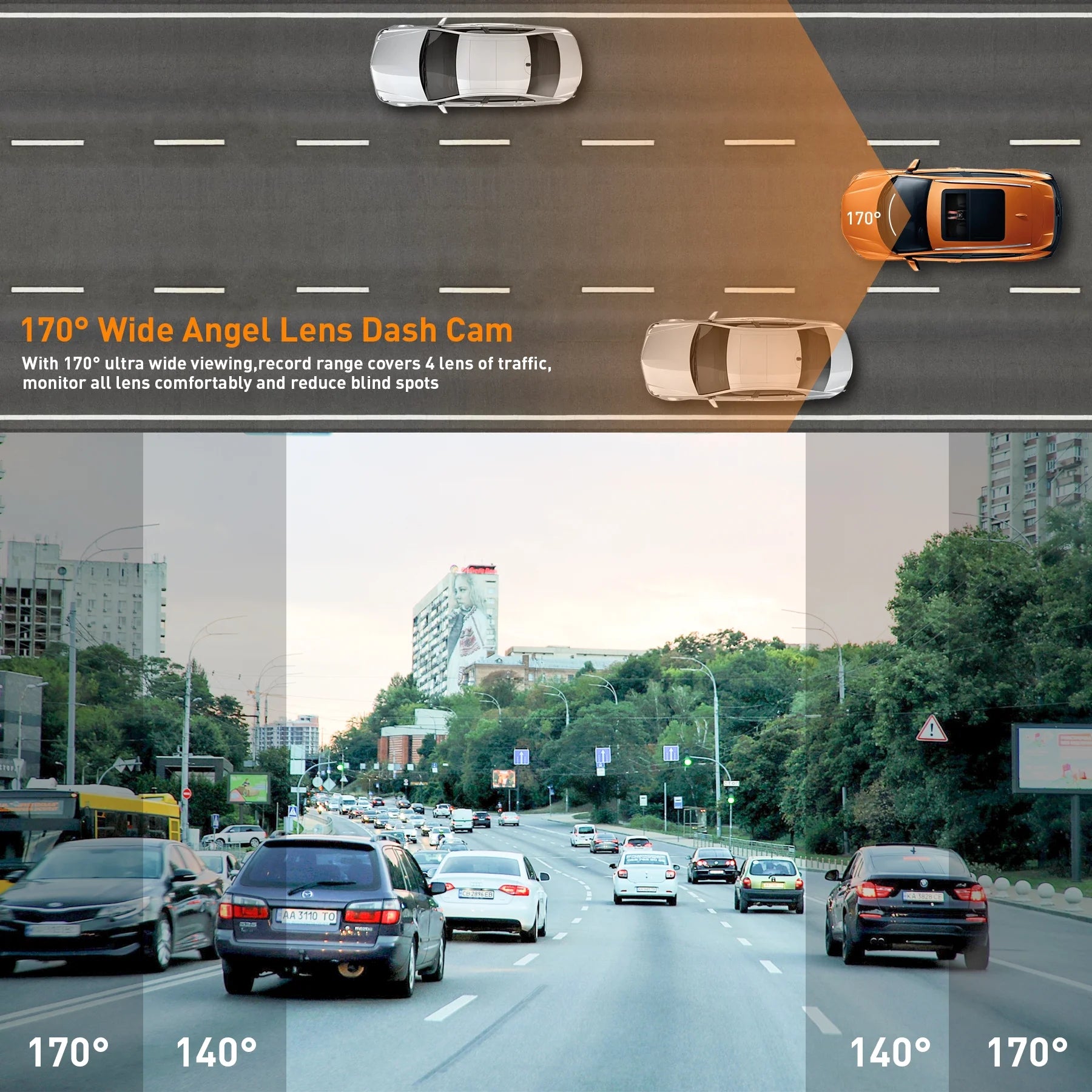 Capture Every Moment: NEXPOW Dual Dash Cam with 1080P Front & Rear Recording, Night Vision, G-Sensor, and Loop Recording