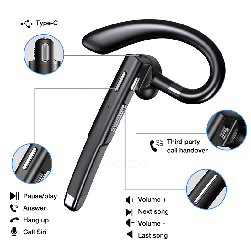 Premium Wireless Bluetooth Headphones with Microphone - Comfortable In-Ear Earphones for Ultimate Sound Experience
