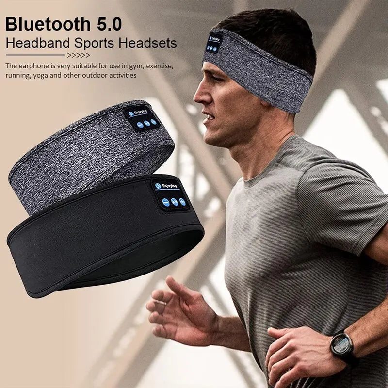 Experience Ultimate Comfort and Sound with the Fone Wireless Bluetooth 5.0 Sports Headband Earphones - Perfect for Music and Sleep!