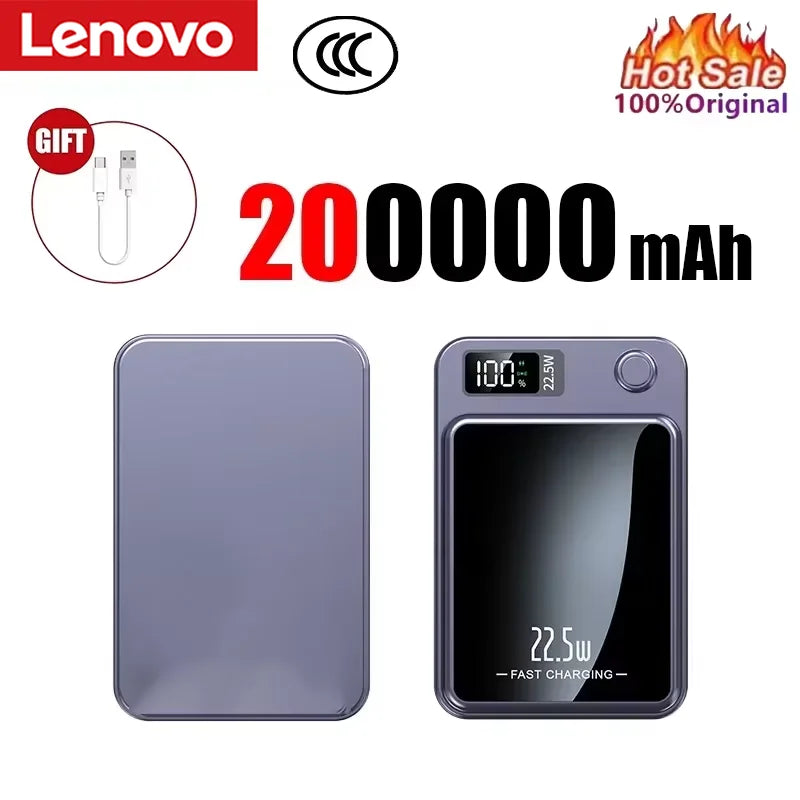 200000mAh Magnetic Wireless Power Bank - Fast Portable Charger for MagSafe, iPhone, Huawei, Samsung