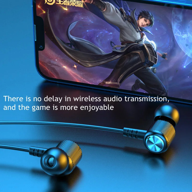 Immersive 9D Stereo Wireless Bluetooth 5.0 Neckband Earphones - Waterproof Magnetic Sport Headphones with Mic & TWS Earbuds