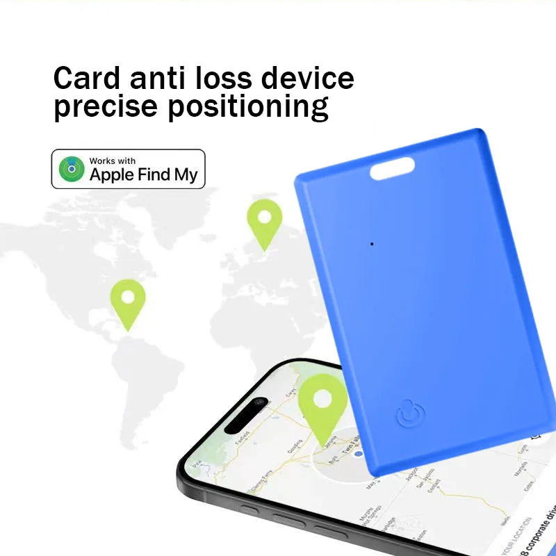 Compact Bluetooth Wallet Tracker - Mini Anti-Loss Device Compatible with Apple Find My App