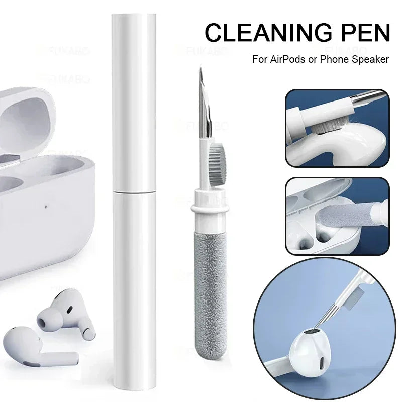 Premium Bluetooth Earphones Cleaning Kit - Brush Pen for AirPods Pro 3, 2, 1 & Xiaomi iPhone Earbuds