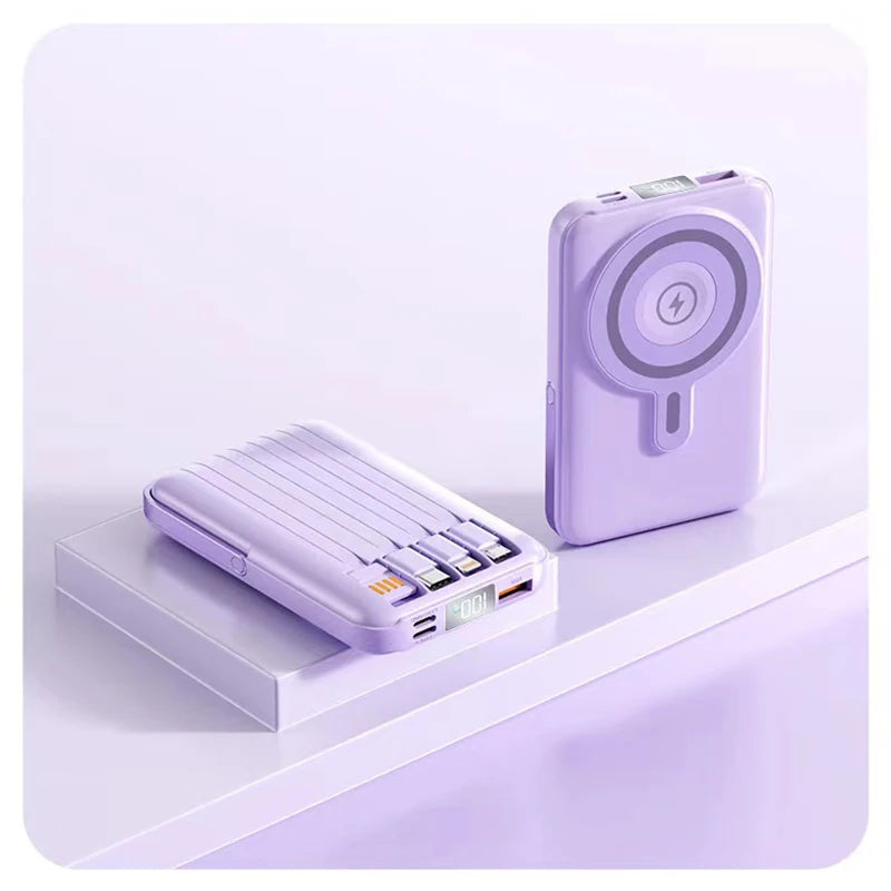 Ultra-Slim 22.5W Wireless Magnetic Power Bank - Fast Charging 10000mAh for Phones & Watches