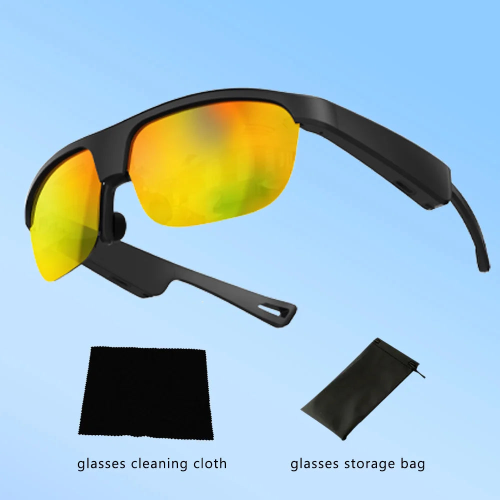 Smart Sunglasses with Wireless Headphones - Bluetooth 5.0 Outdoor Sports Music Glasses for Men