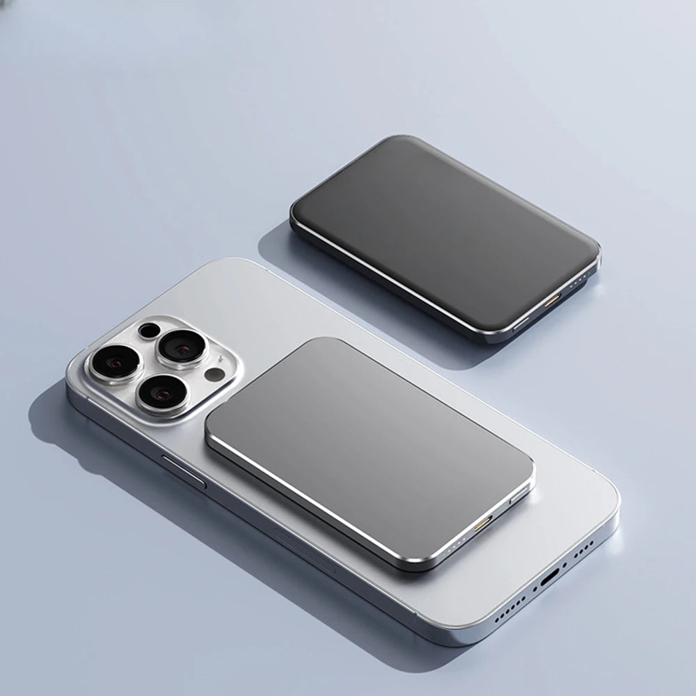 Compact Magnetic Wireless Power Bank 5000mAh - PD20W Charger for MagSafe iPhone, Samsung & Xiaomi