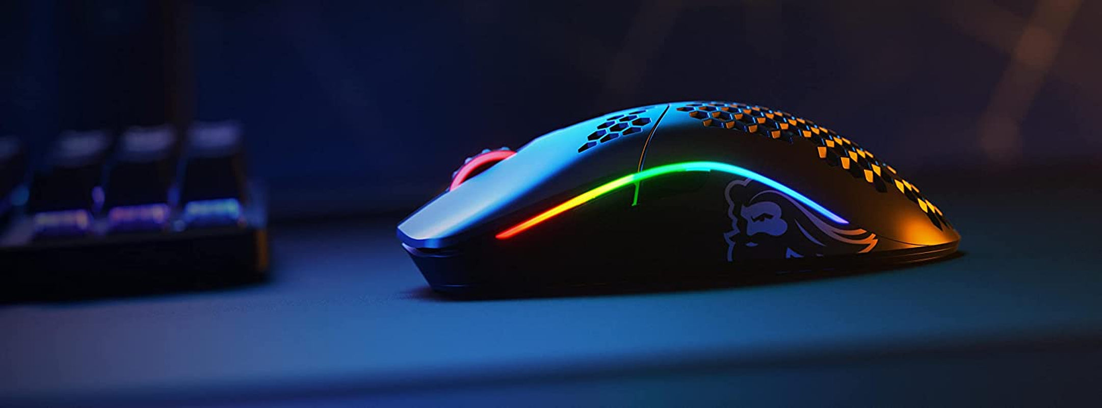 Unleash Your Gaming Potential with the Model O Wireless Gaming Mouse - Ultra-Lightweight, 69G Honeycomb Design, RGB Customization, and Lag-Free 2.4GHz Connectivity for Up to 71 Hours of Play - Matte Black