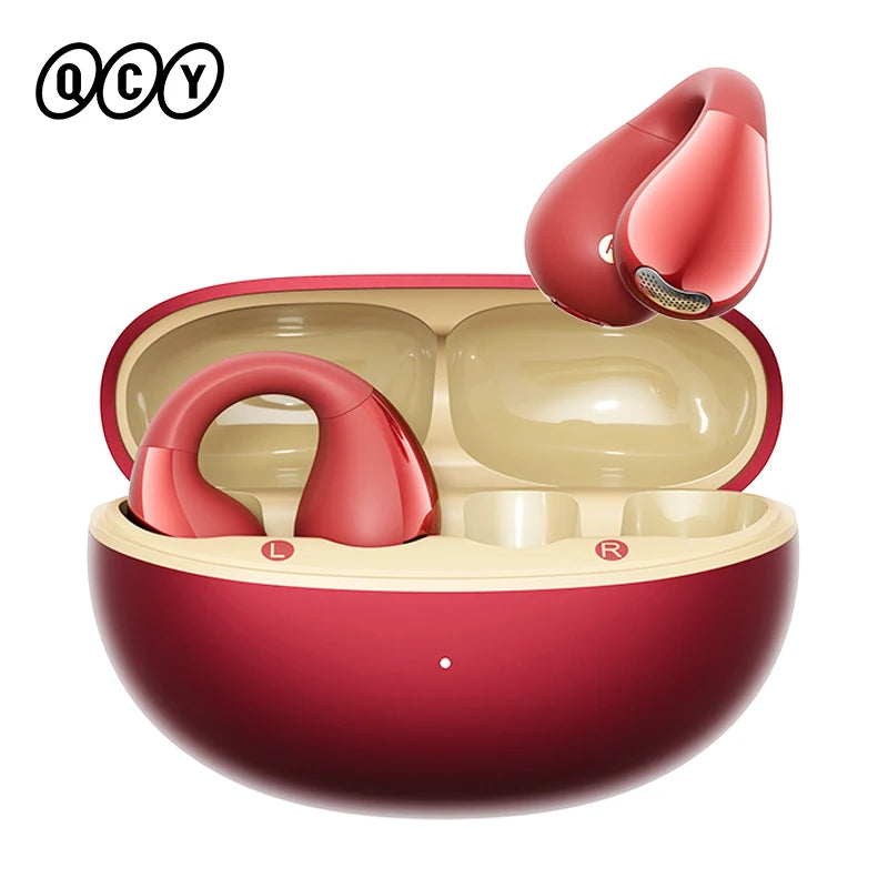 Crossky C30S Hi-Res Open Ear Wireless Earphones - Bluetooth 6.0 Clip-On Sports Headphones with 40 Hours Playtime