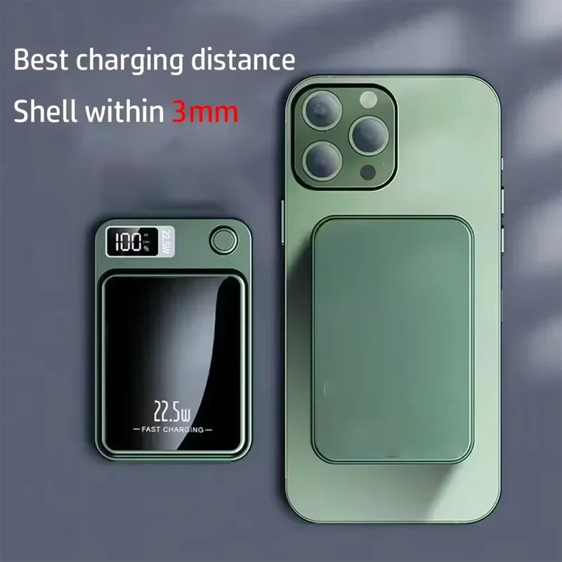 200000mAh Magnetic Wireless Power Bank - Fast Portable Charger for MagSafe, iPhone, Huawei, Samsung