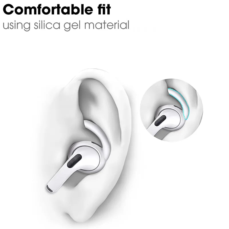 Premium Silicone Ear Hooks for Apple AirPods Pro - Anti-Slip Eartips for Ultimate Comfort and Secure Fit