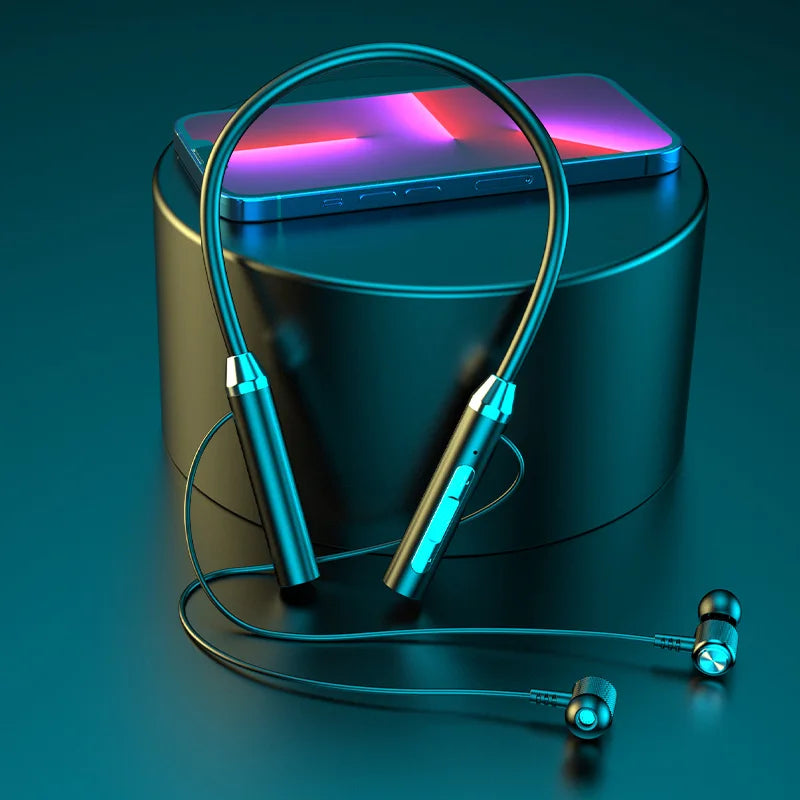 Immersive 9D Stereo Wireless Bluetooth 5.0 Neckband Earphones - Waterproof Magnetic Sport Headphones with Mic & TWS Earbuds