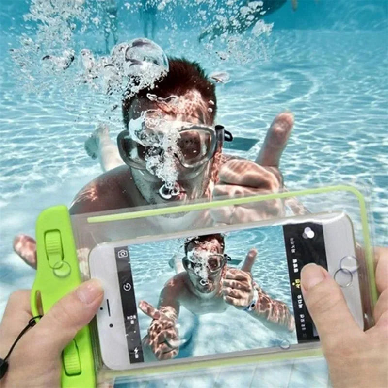 Ultimate Waterproof Phone Pouch for Water Sports - Dive, Swim, and Ski with Confidence! Fits 6 Inch Phones
