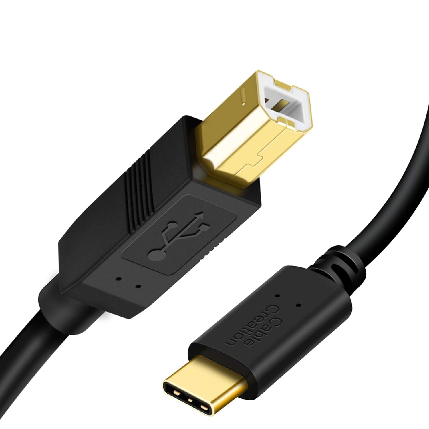 High-Speed USB B to USB C Printer Cable - 6.6FT | Versatile Type B to Type C Cord for MacBook Pro, MIDI Controllers, and More