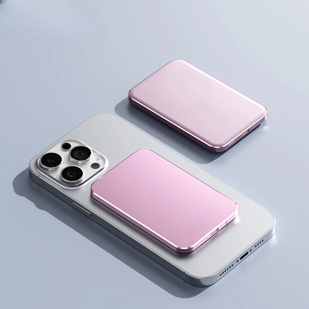 Compact Magnetic Wireless Power Bank 5000mAh - PD20W Charger for MagSafe iPhone, Samsung & Xiaomi