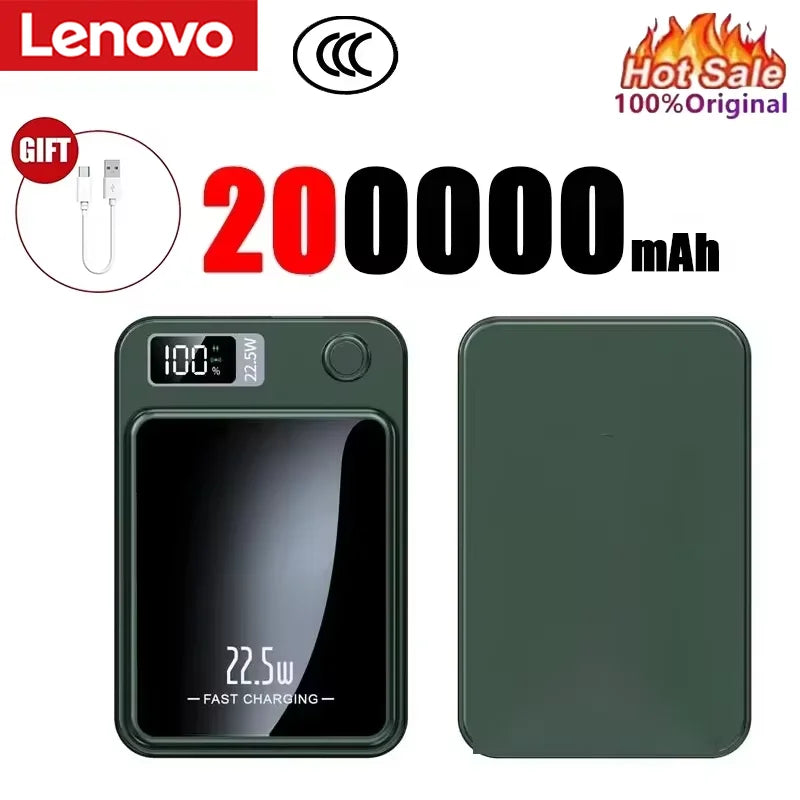 200000mAh Magnetic Wireless Power Bank - Fast Portable Charger for MagSafe, iPhone, Huawei, Samsung