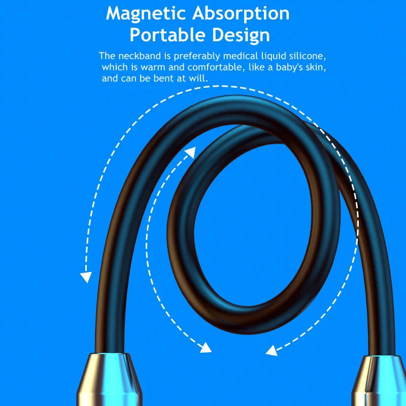 Immersive 9D Stereo Wireless Bluetooth 5.0 Neckband Earphones - Waterproof Magnetic Sport Headphones with Mic & TWS Earbuds