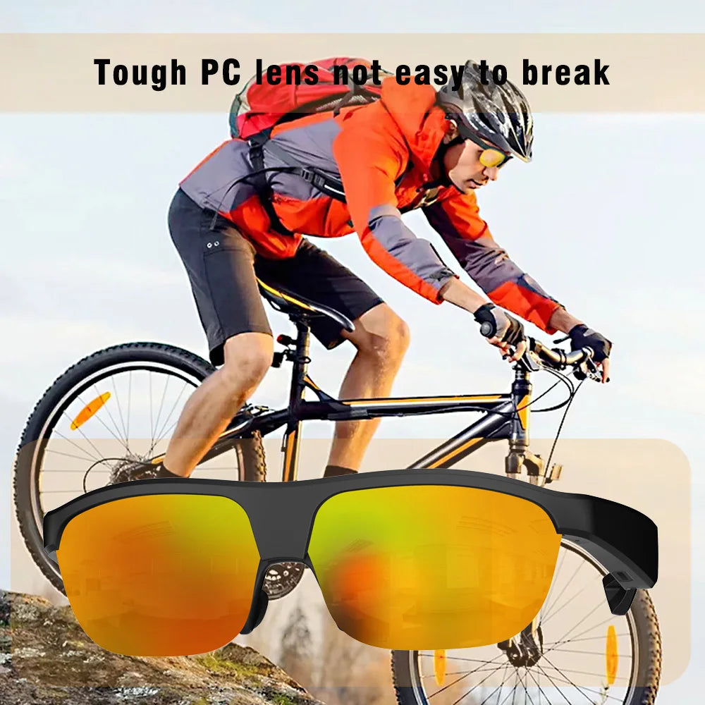 Smart Sunglasses with Wireless Headphones - Bluetooth 5.0 Outdoor Sports Music Glasses for Men