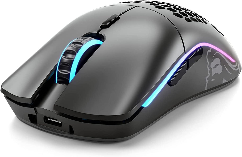 Unleash Your Gaming Potential with the Model O Wireless Gaming Mouse - Ultra-Lightweight, 69G Honeycomb Design, RGB Customization, and Lag-Free 2.4GHz Connectivity for Up to 71 Hours of Play - Matte Black