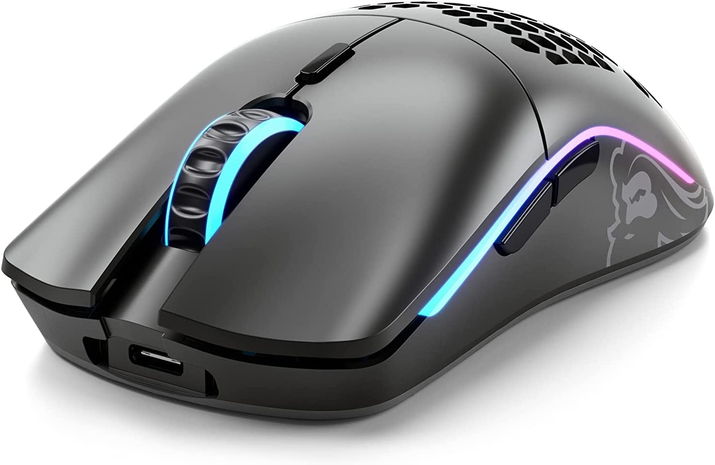 Unleash Your Gaming Potential with the Model O Wireless Gaming Mouse - Ultra-Lightweight, 69G Honeycomb Design, RGB Customization, and Lag-Free 2.4GHz Connectivity for Up to 71 Hours of Play - Matte Black