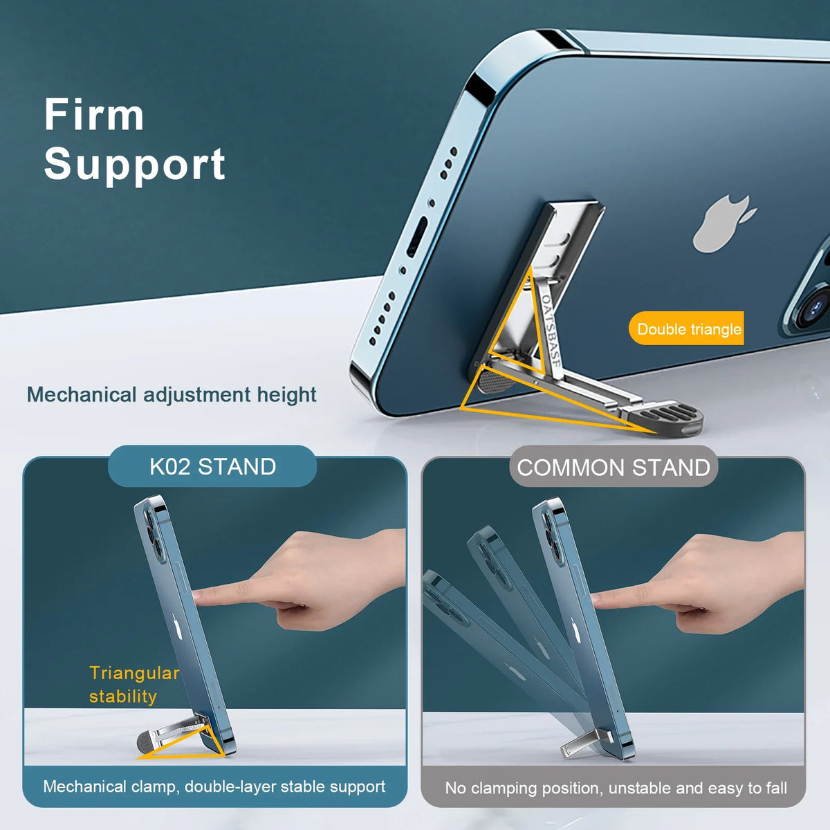 Portable Laptop Stand - Invisible Adhesive, Non-Slip Design for MacBook Pro, Air, iPad, Lenovo, and More!
