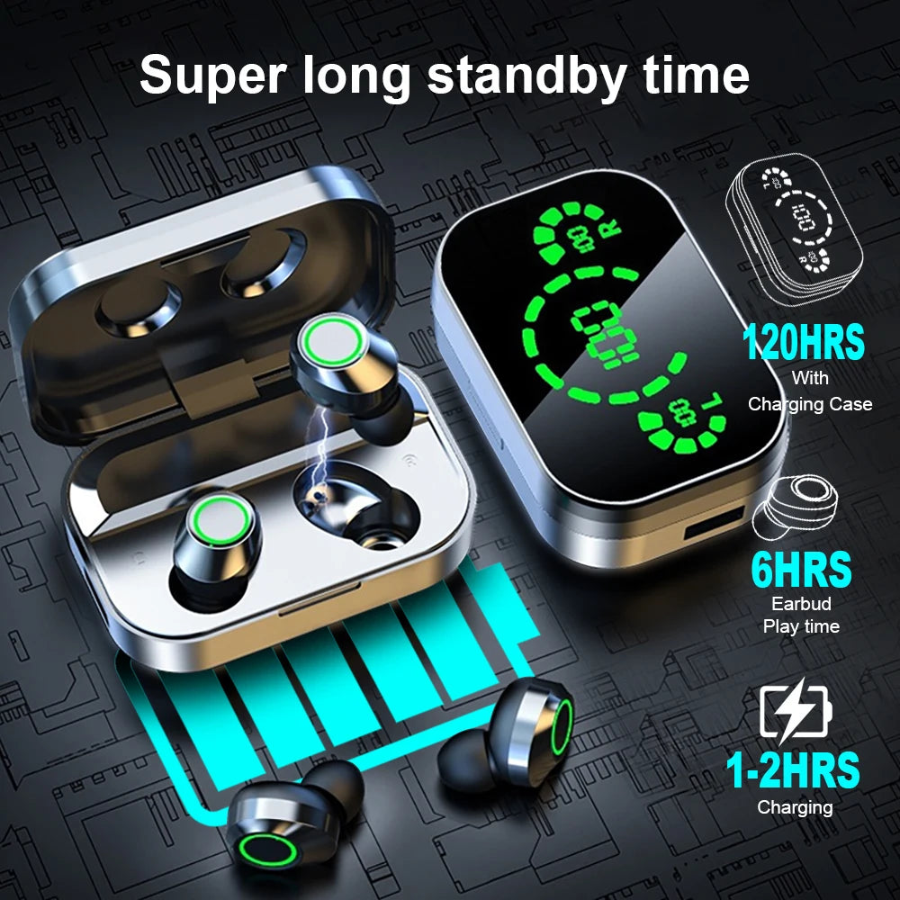 High-Performance NES TWS Wireless Bluetooth Earbuds - Sport Stereo Headphones with Built-In Microphone for HD Calls and Gaming