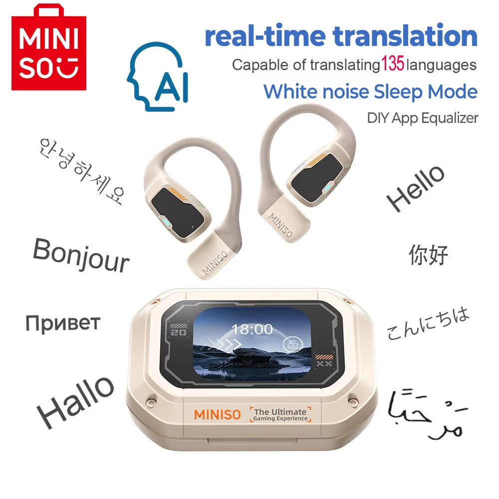M98 Wireless Bluetooth Headphones - Sports & Gaming Earbuds with ASMR APP Translation & IPX5 Water Resistance