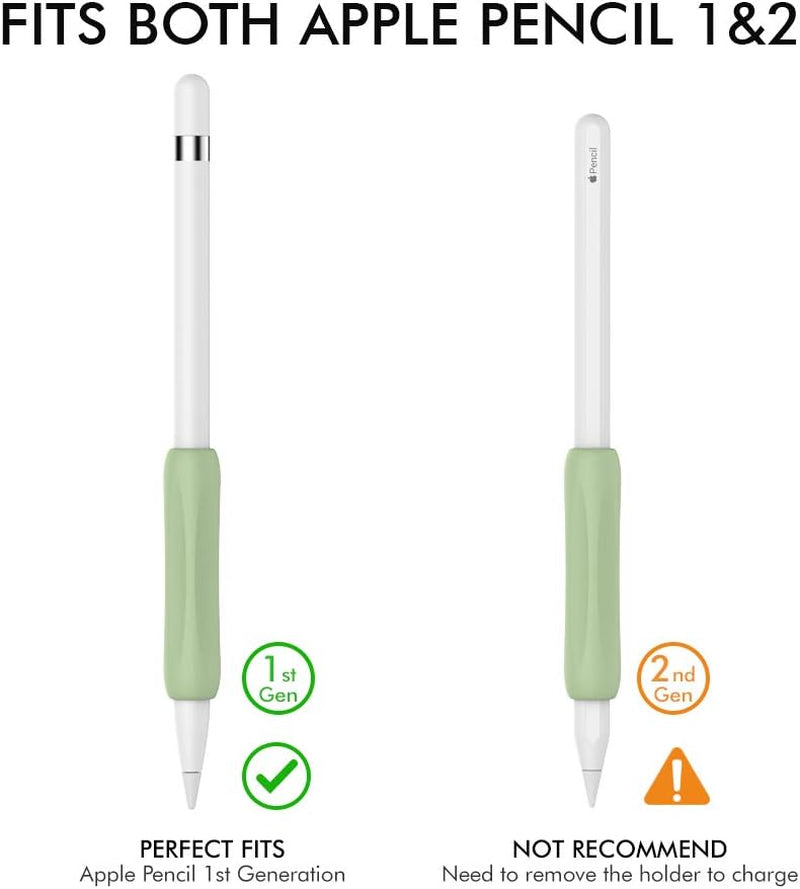 Silicone Grips Holders for Apple Pencil (Usb-C)/2Nd/1St Generation | 3 Pack, Ergonomic Protective Skin Sleeve Compatible with Ipad Pen (White,Green,Pink)