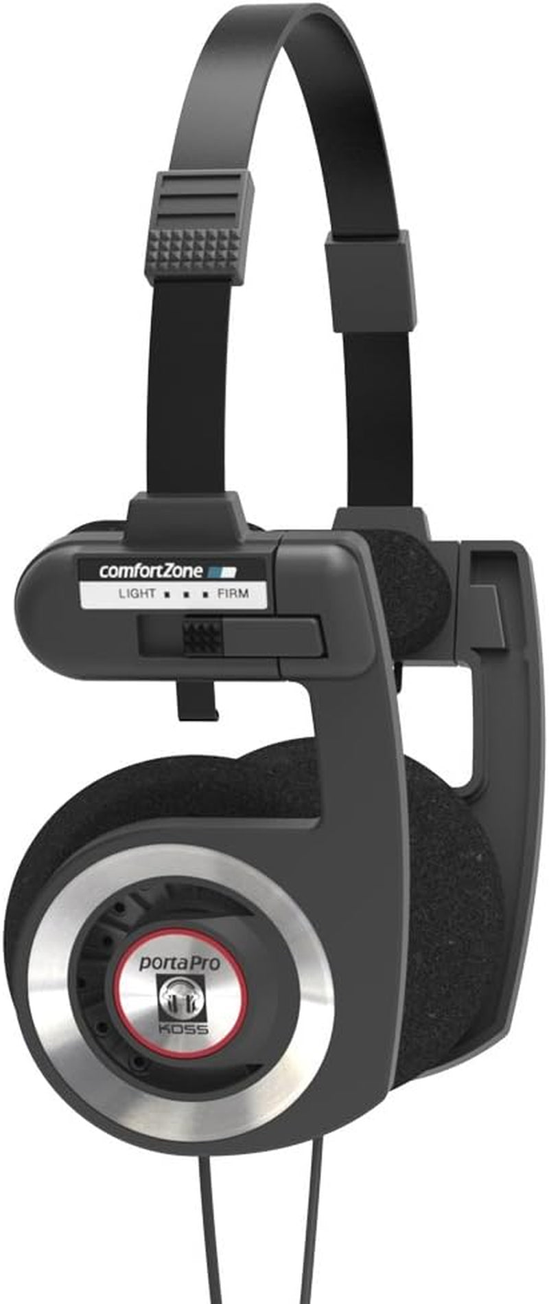 Experience Iconic Sound with the Porta Pro Black Retro 80s On-Ear Headphones - Wired 3.5mm Plug, Collapsible Design, and Soft Case Included!