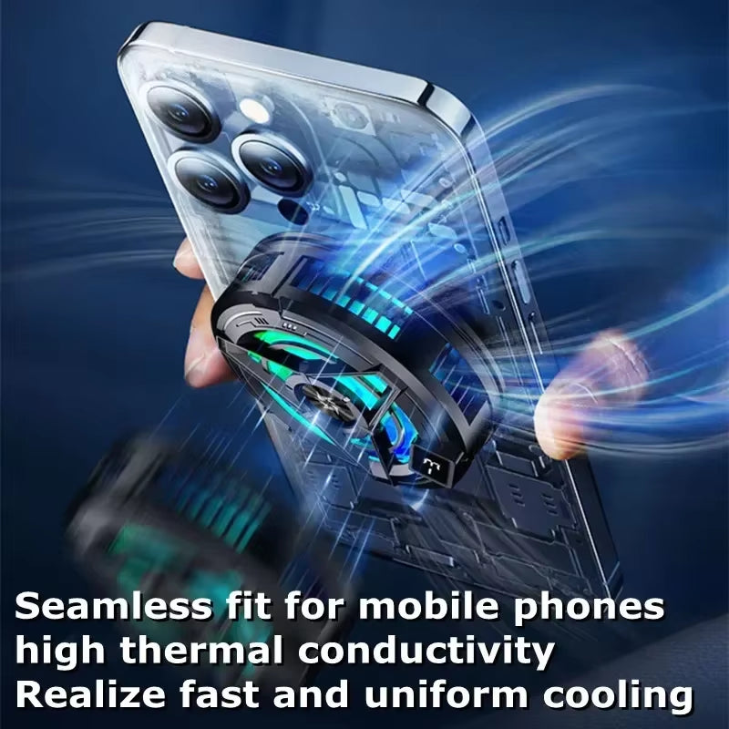 SL17 Magnetic Phone Cooler - 2-in-1 Gaming Fan & Fast Semiconductor Cooling for iOS/Android Devices