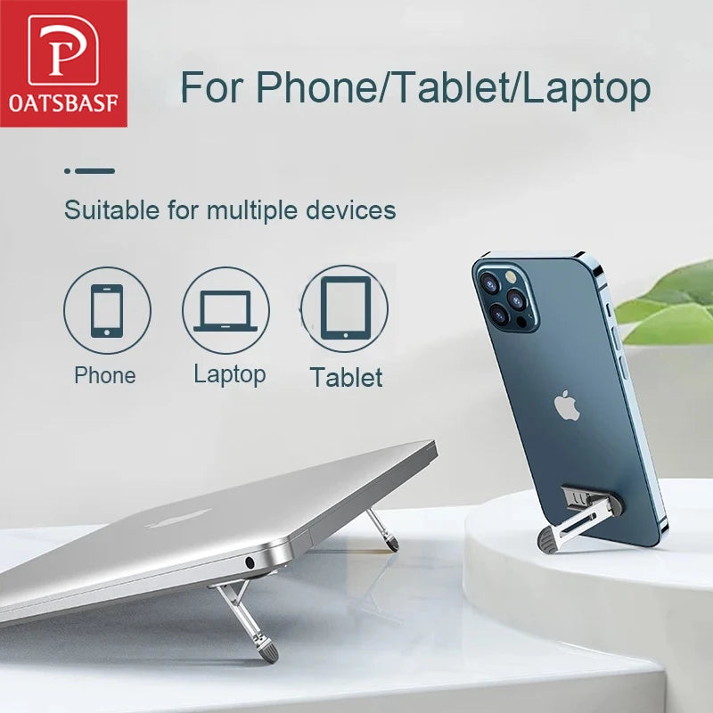 Portable Laptop Stand - Invisible Adhesive, Non-Slip Design for MacBook Pro, Air, iPad, Lenovo, and More!