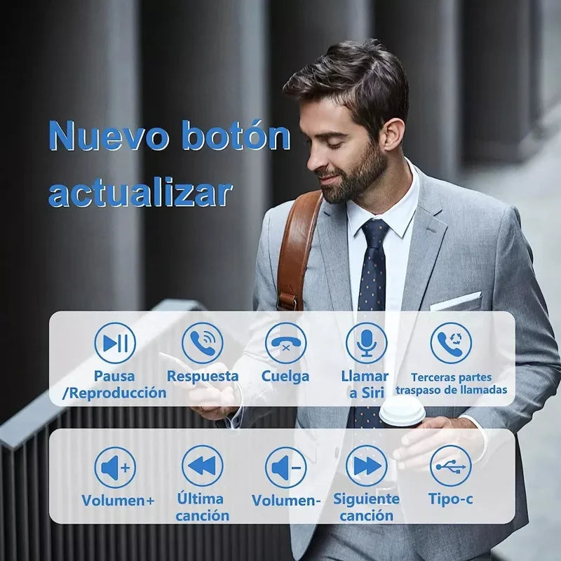 Premium Bluetooth Wireless Headphones with Microphone - Noise Cancelling Earphones for Handsfree Business & Driving