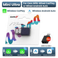 5.0 Mini Ultra Wireless Adapter - Effortless Wireless CarPlay & Android Auto for OEM Cars - Plug & Play with WiFi & Bluetooth Connection