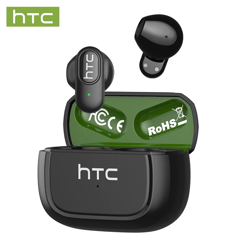 NE51 TWS Bluetooth Earbuds - Mini Sports Wireless Headphones with Smart Noise Reduction - Stylish Green & Black Design