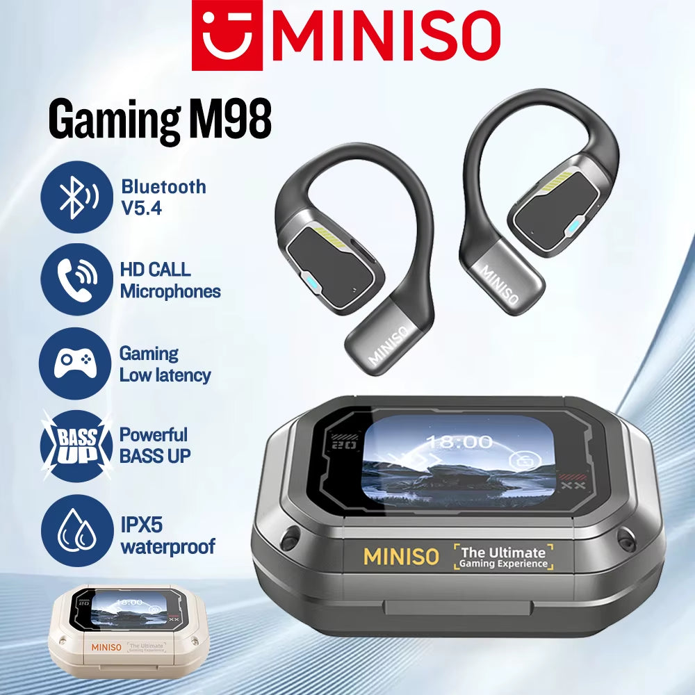 M98 Wireless Bluetooth Headphones - Sports & Gaming Earbuds with ASMR APP Translation & IPX5 Water Resistance