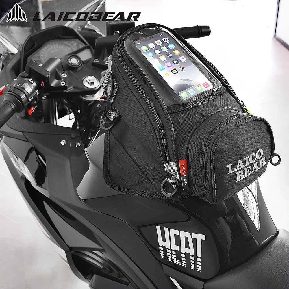 Premium Waterproof Motorcycle Tank Bag - Magnetic Navigation & Oil Reservoir Package