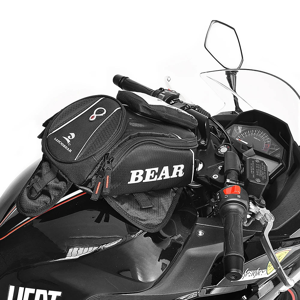 Premium Waterproof Motorcycle Tank Bag - Magnetic Navigation & Oil Reservoir Package