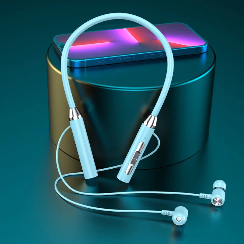 Immersive 9D Stereo Wireless Bluetooth 5.0 Neckband Earphones - Waterproof Magnetic Sport Headphones with Mic & TWS Earbuds