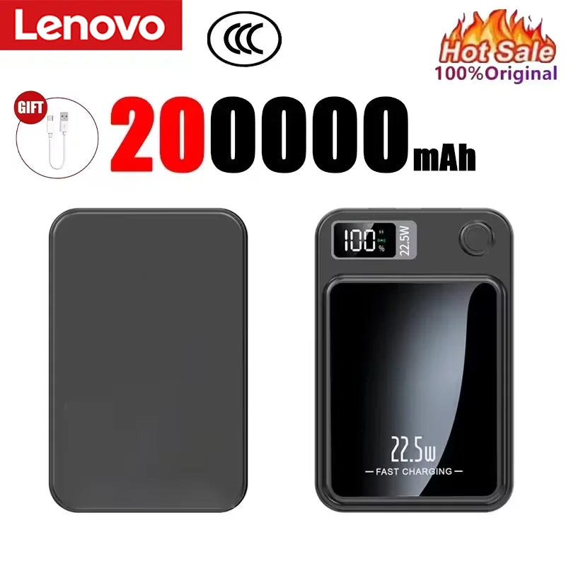 200000mAh Magnetic Wireless Power Bank - Fast Portable Charger for MagSafe, iPhone, Huawei, Samsung