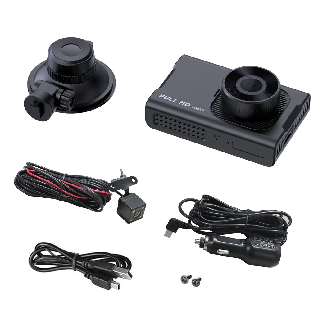 Capture Every Moment: NEXPOW Dual Dash Cam with 1080P Front & Rear Recording, Night Vision, G-Sensor, and Loop Recording