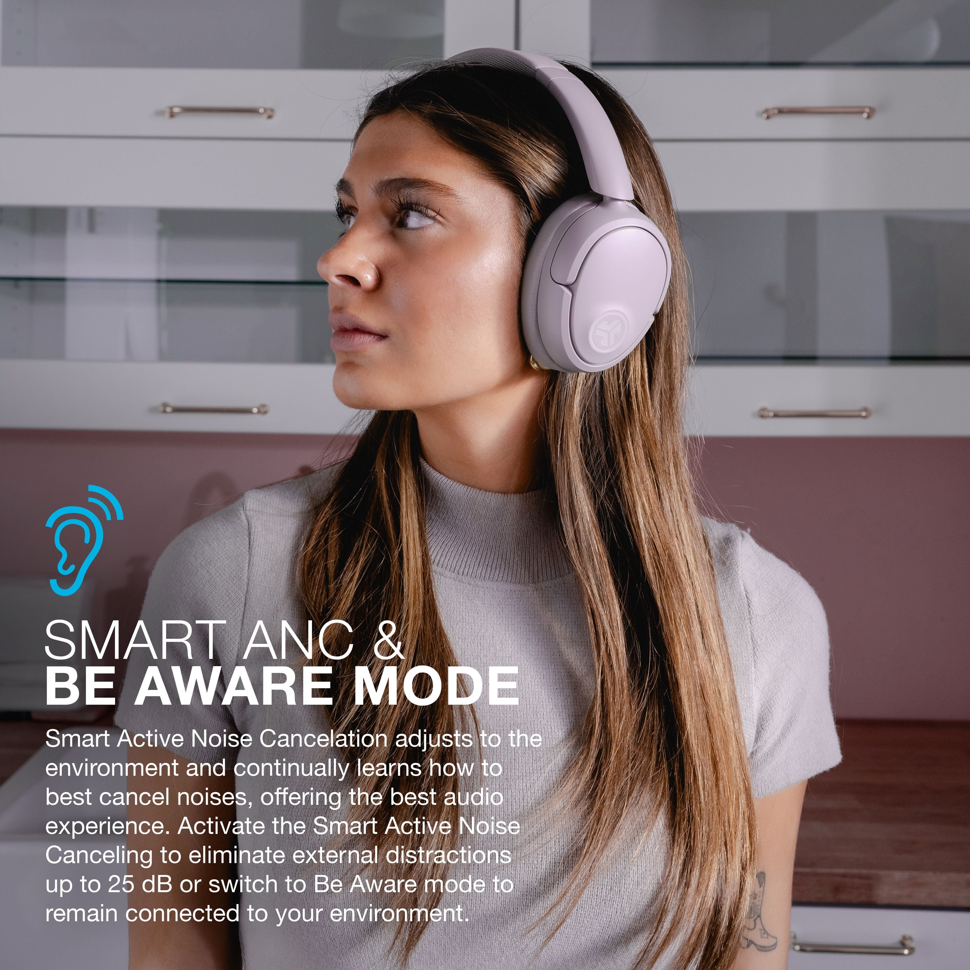 Experience Unmatched Sound with Jbuds Lux Active Noise Cancellation Bluetooth Headphones