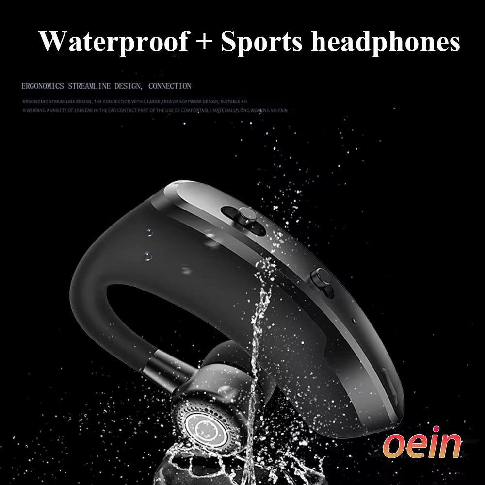 V9 Bluetooth Earphones - Wireless Handsfree Headset for Business, Sports & Driving - Compatible with iPhone & Samsung