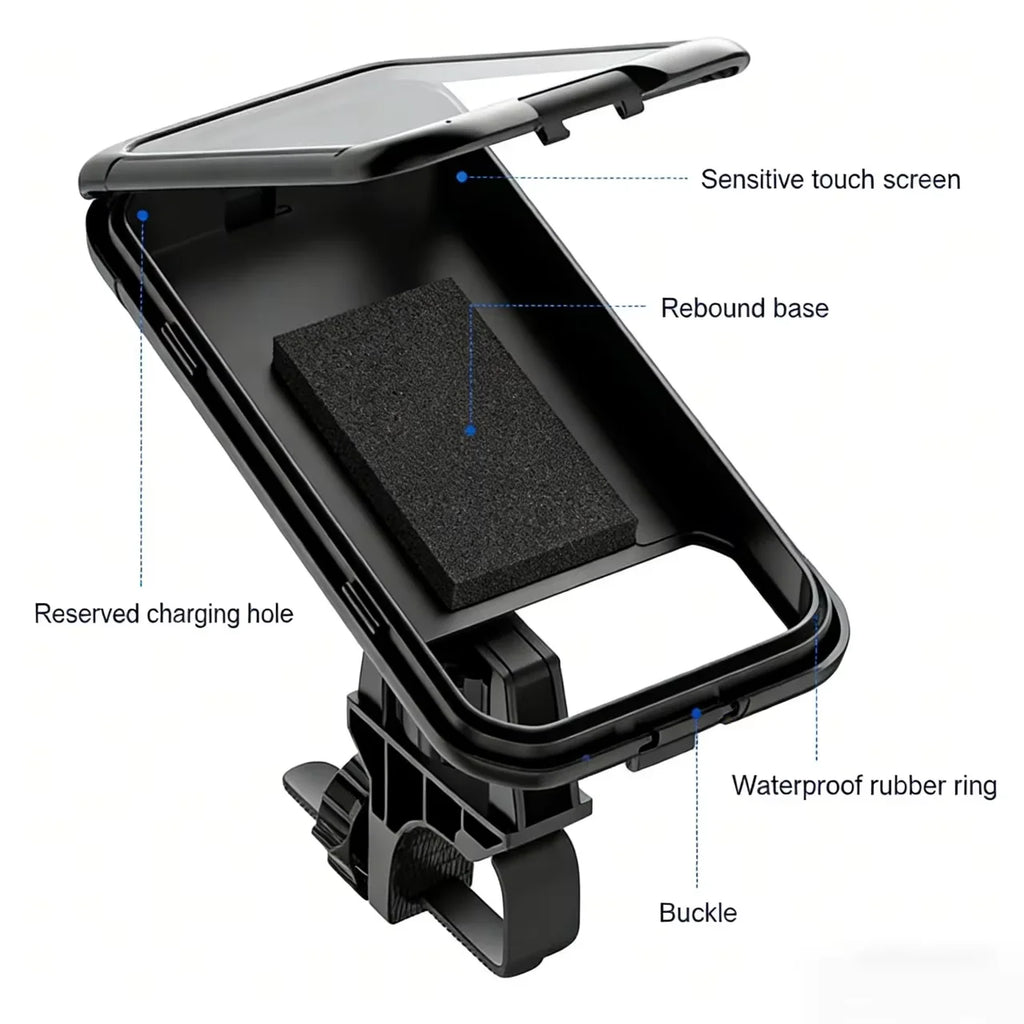 Ultimate Waterproof Motorcycle & Bicycle Phone Holder - 360° Rotating GPS Stand for Outdoor Navigation