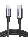 UGREEN USB C to Lightning Cable 6FT - Mfi Certification Lightning Cable Compatible with Iphone 14/14 Pro/14 Pro Max, Iphone 13/12/11/X/XR/XS/8 Series, Ipad 9, Airpods Pro, and More