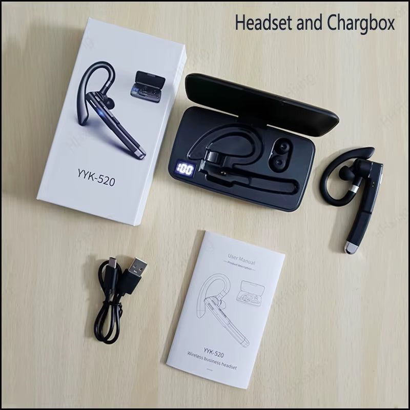 Premium Bluetooth Wireless Headphones with Microphone - Noise Cancelling Earphones for Handsfree Business & Driving