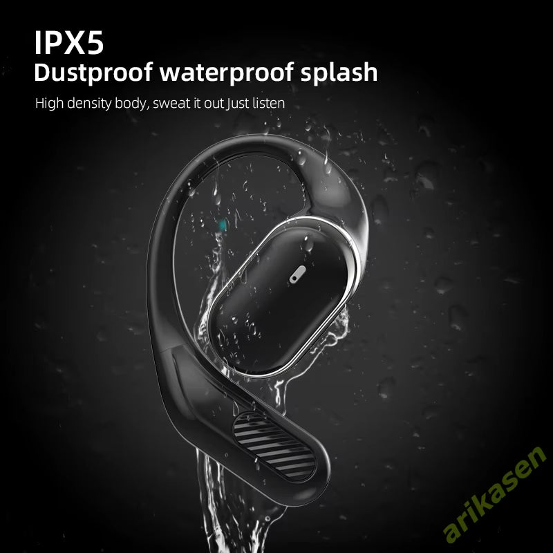 Premium Wireless Open Ear Headphones - Bluetooth 5.4 Earbuds with 60 Hours Playtime, HD Stereo Sound & Deep Bass for Sports